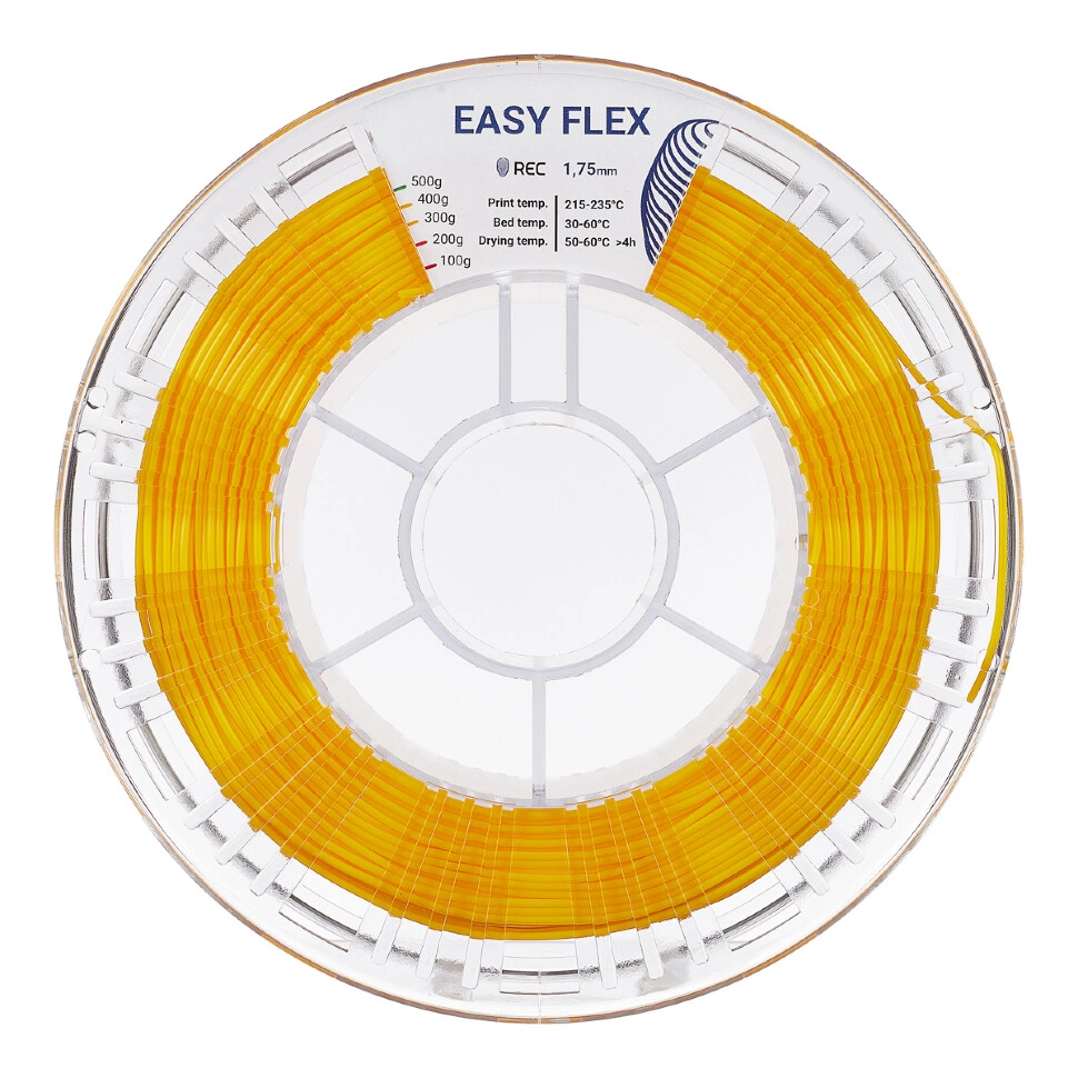 TPU Easy Flex желтый 500 гр. 1.75 мм пластик REC для 3D принтера