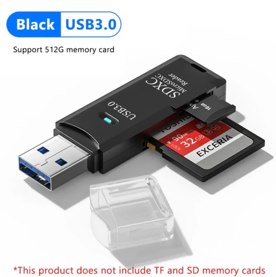 USB 3,0 кардридер 2 в 1 USB 2,0 для SD Micro SD TF карта адаптер для ПК ноутбука