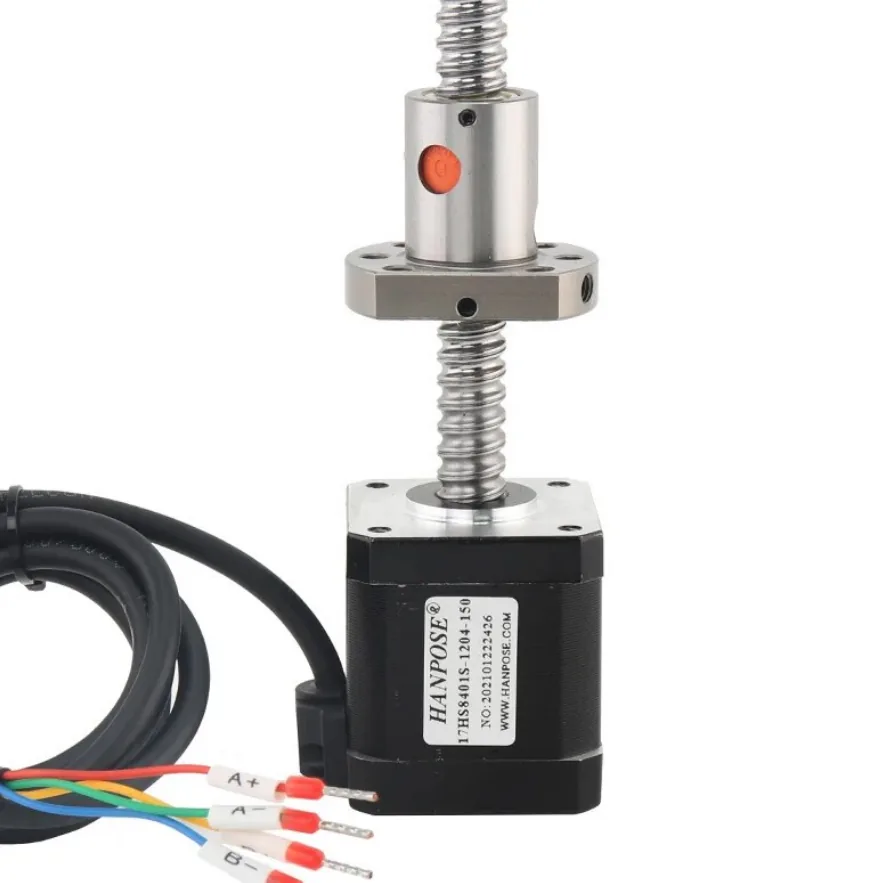 Шаговый электродвигатель 17HS8401S-SFU1204, 200 А, 52 Н. См, Nema17, 3 шт., L100/300/мм для 3D-принтера, ЧПУ, Nema 17, шариковый винтовой двигатель