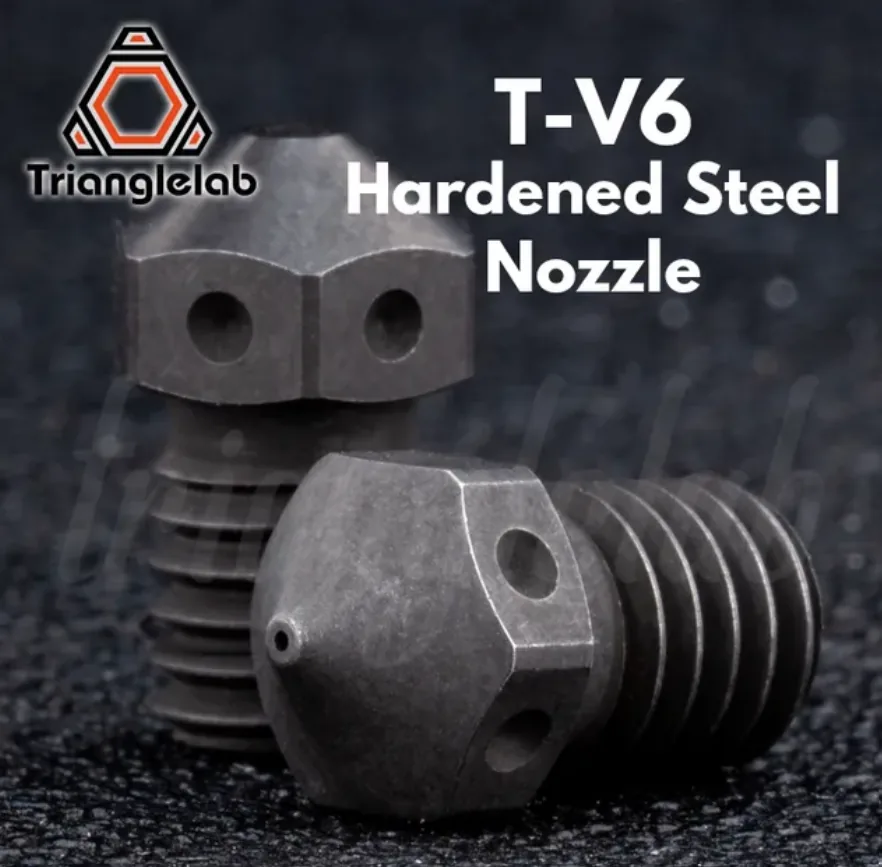 Сопла 0,2 Trianglelab T-V6 из закаленной стали, для высокотемпературного 3D-принтера PEI PEEK, углеродное волокно для V6 hotend prusa MK3S
