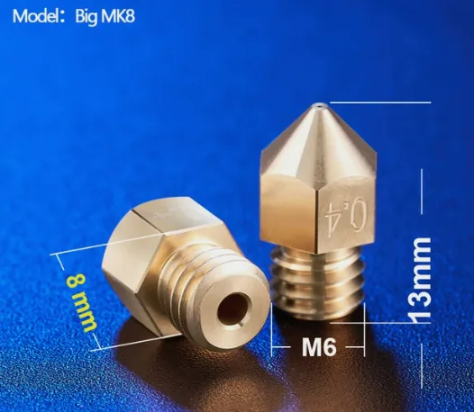 Сопло МК8 0,6мм (M6 8мм*13мм)