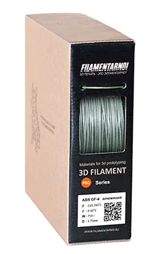 ABS GF-4 алюминий 750 г, 1,75 мм, пластик Filamentarno для 3D-принтера