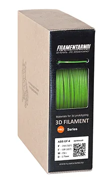ABS GF-4 зелёный 750 г, 1,75 мм, пластик Filamentarno для 3D-принтера (с)