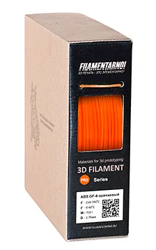 ABS GF-4 оранжевый 750 г, 1,75 мм, пластик Filamentarno для 3D-принтера