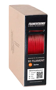ABS GF-4 рубиновый 750 г, 1,75 мм, пластик Filamentarno для 3D-принтера