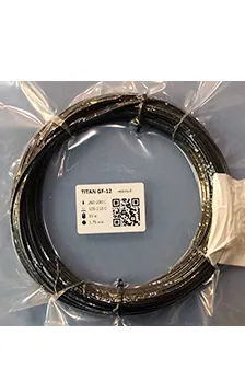 ABS Titan GF-12 черный моток 50 м, 1,75 мм, пластик Filamentarno для 3D-принтера (C)