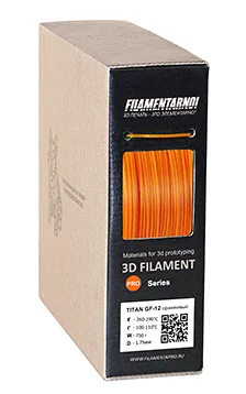 ABS Titan GF-12 оранжевый 750 г, 1,75 мм, пластик Filamentarno для 3D-принтера (C)