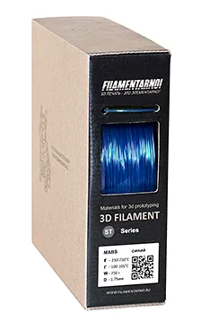 mABS синий прозрачный 750 г, 1,75 мм, пластик Filamentarno для 3D-принтера