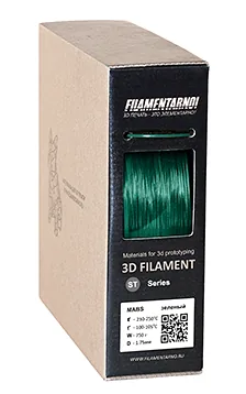 mABS зеленый прозрачный 750 г, 1,75 мм, пластик Filamentarno для 3D-принтера