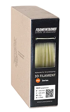 PA12 натуральный 750г, 1,75 мм, пластик Filamentarno для 3D-принтера