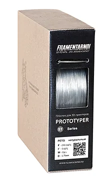 PETg прозрачный 750 г, 1,75 мм, пластик Filamentarno для 3D-принтера