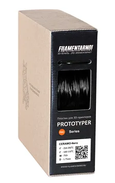 SAN Ceramo Nero черный 750 г, 1,75 мм, пластик Filamentarno для 3D-принтера