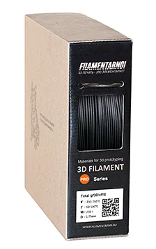 TPU TOTAL GF-15/CF-6 черный 750 г, 1,75 мм, пластик Filamentarno для 3D-принтера