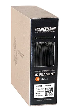 TPU A95 черный 750 г, 1,75 мм, пластик Filamentarno для 3D-принтера