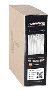 TPU A95 белый 750 г, 1,75 мм, пластик Filamentarno для 3D-принтера