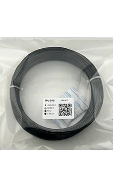 TPU D70 черный моток 50 м, 1.75 мм, пластик Filamentarno для 3D-принтера