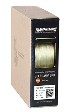 TPU D70 натуральный 750 г, 1,75 мм, пластик Filamentarno для 3D-принтера