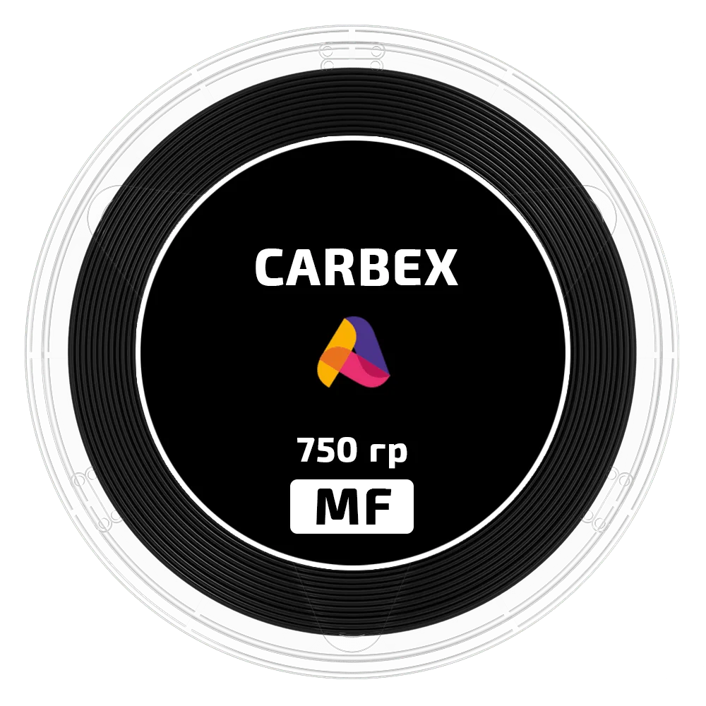 CARBEX MF Черный пластик для 3D печати Ateco 1.75 мм 0.75 кг