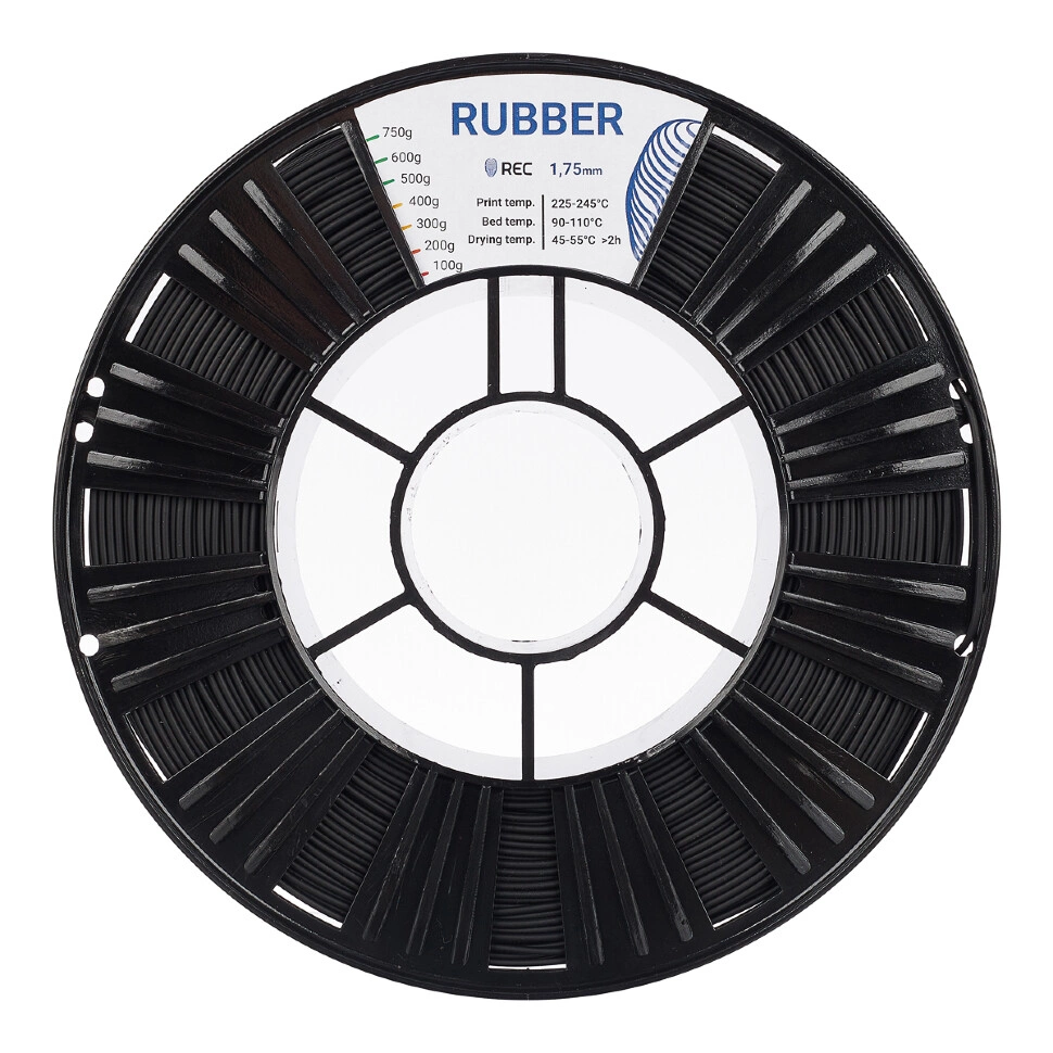 Пластик для 3D-принтера REC RUBBER 1.75мм черный 750г