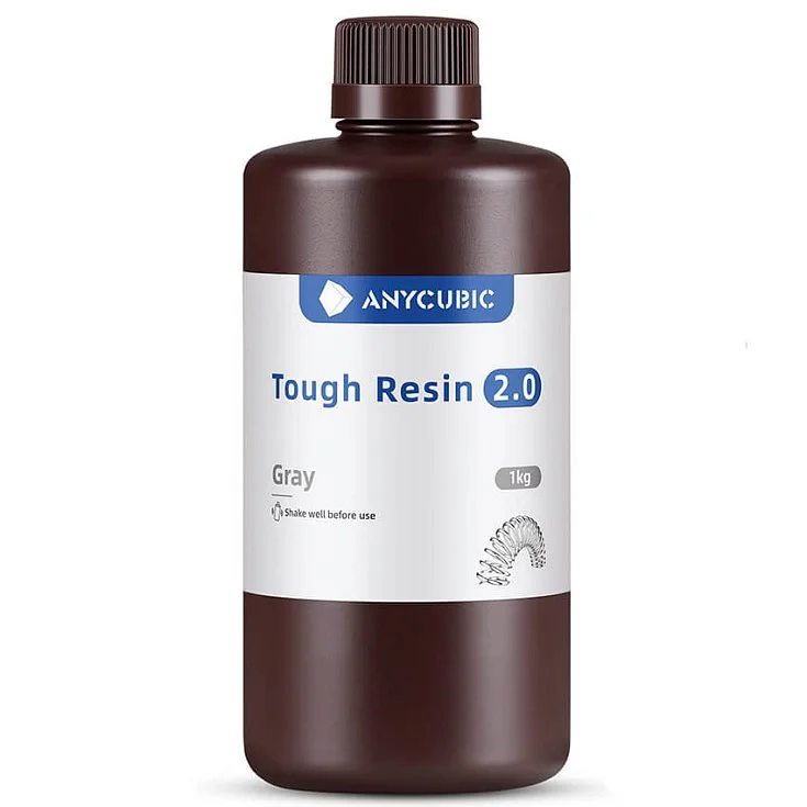 Фотополимерная смола Anycubic Flexible Tough Resin 2.0, серая (1 кг)