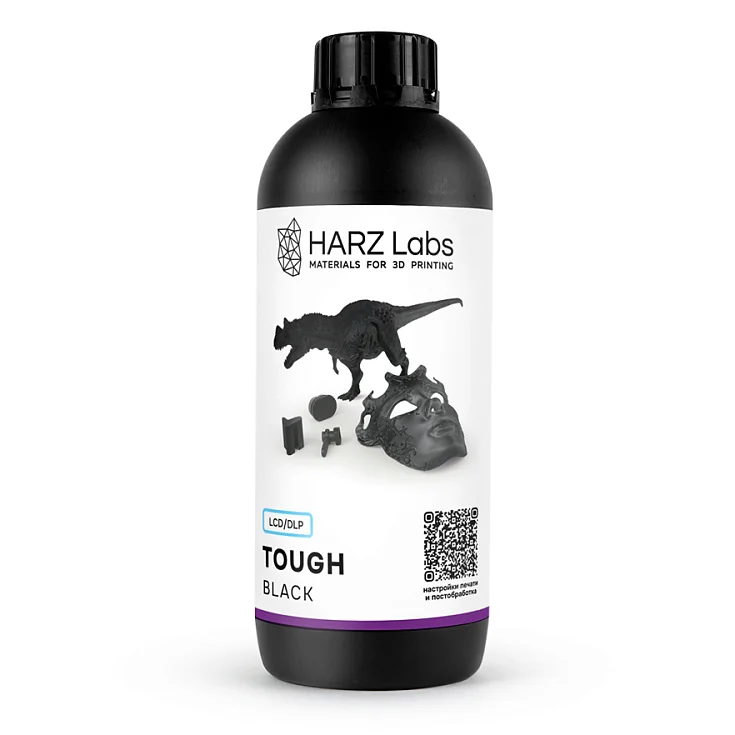 Фотополимерная смола HARZ Labs Tough, черная (1 кг)