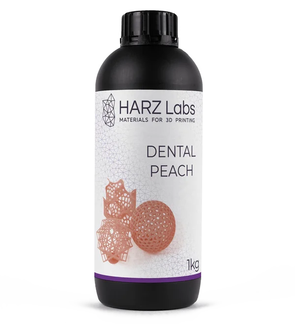 Фотополимерная смола HARZ Labs Dental Peach, персиковая (1 кг)