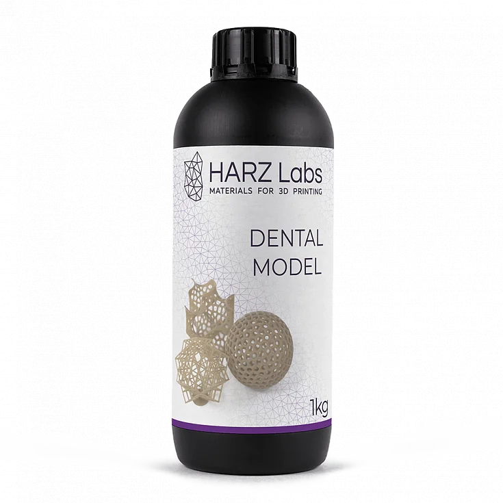 Фотополимерная смола HARZ Labs Dental Model Beige, бежевая (1 кг)